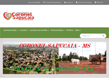 Tablet Screenshot of coronelsapucaia.ms.gov.br