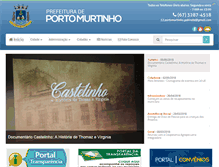 Tablet Screenshot of portomurtinho.ms.gov.br