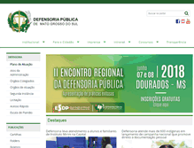 Tablet Screenshot of defensoria.ms.gov.br